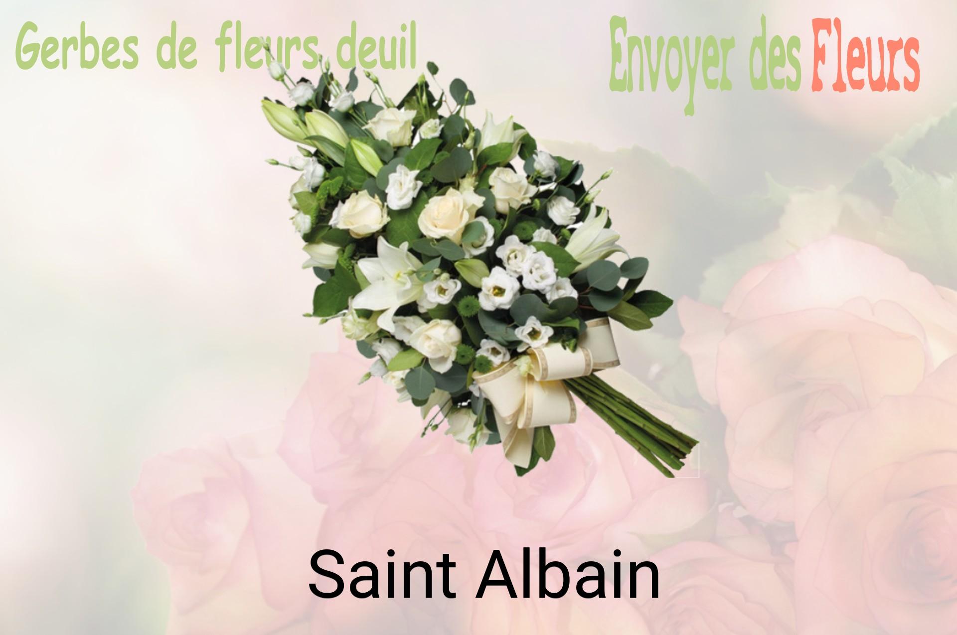 Gerbe de fleurs de deuil livrée à Saint-Albain